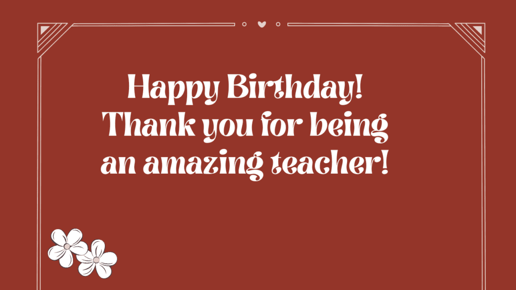 short messages for teacher birthday 