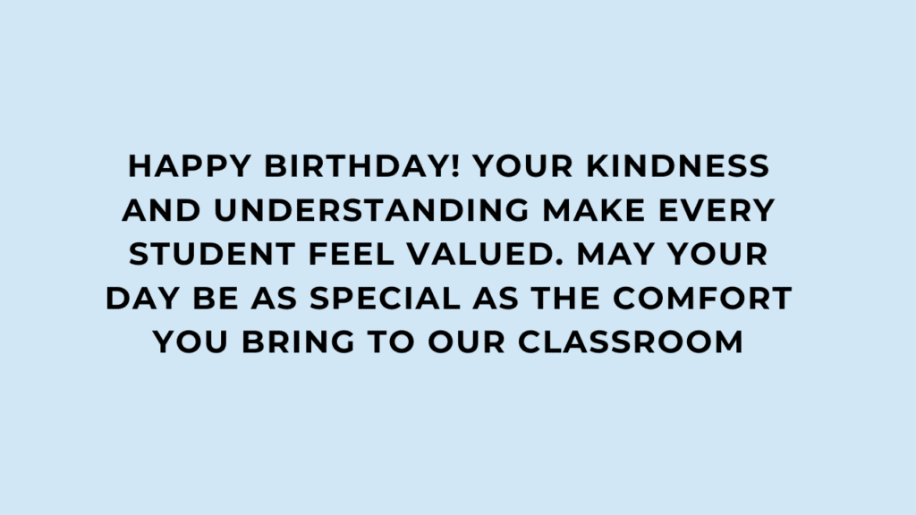 Female teacher birthday wishes