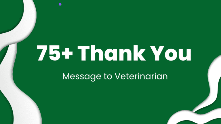 Thank You Message to Veterinarian