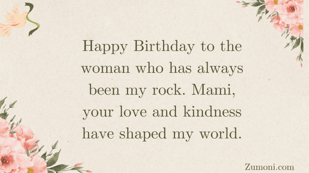 Emotional Birthday Wishes for Mami