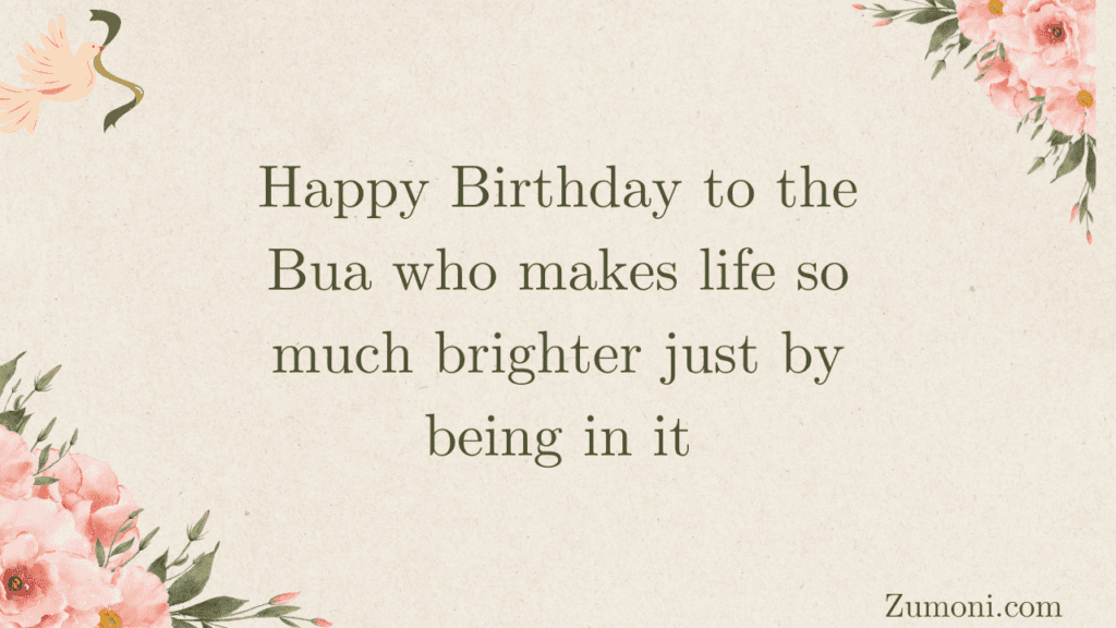 Heartfelt Birthday Wishes for Bua