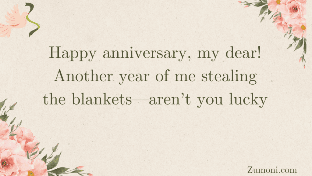 Funny Love Happy Anniversary Wishes for Husband