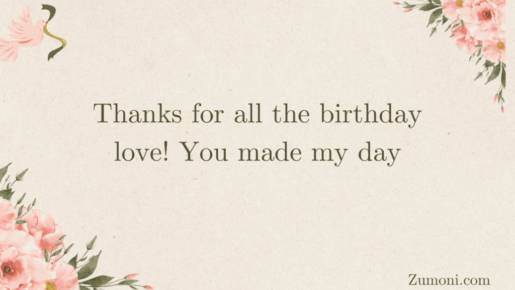 Short and Sweet Thank You Messages for Birthday Wishes