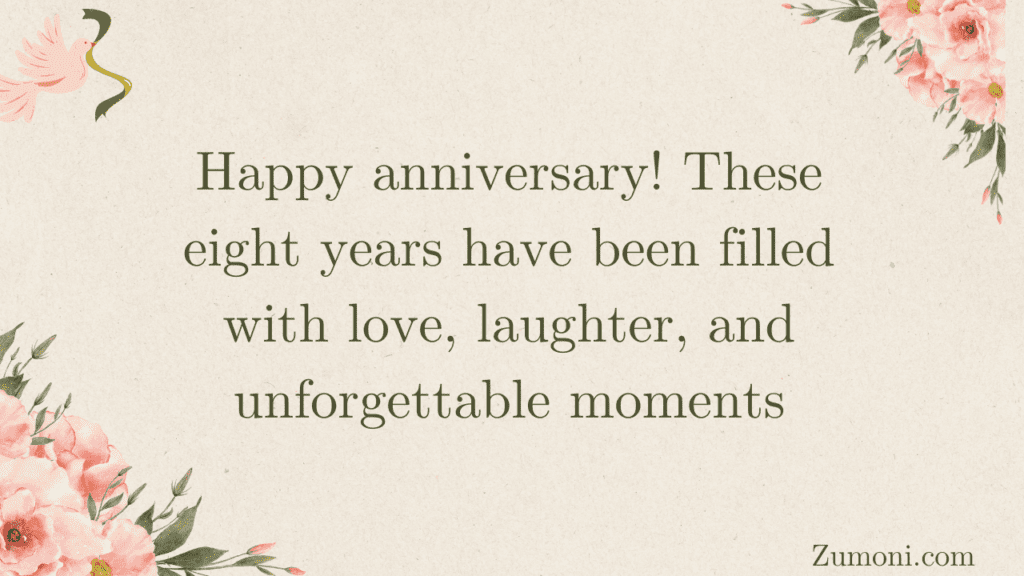 Heartfelt 8th Anniversary Wishes for Husband