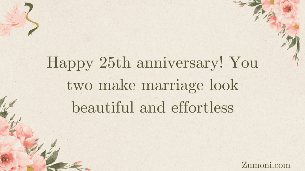 Sweet and Simple 25th Anniversary Wishes for Parents
