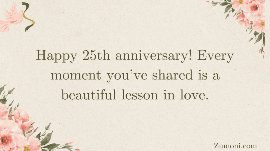 Emotional 25th Anniversary Wishes for Parents