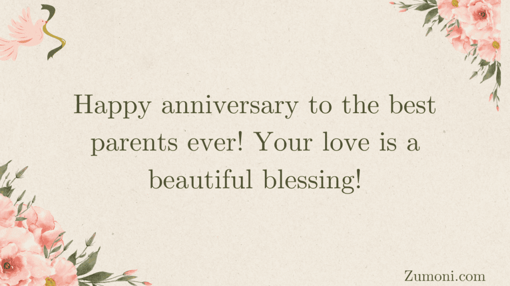 Sweet and Simple Anniversary Wishes for Parents