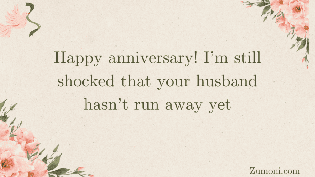Hilarious Funny Anniversary Wishes for Sister
