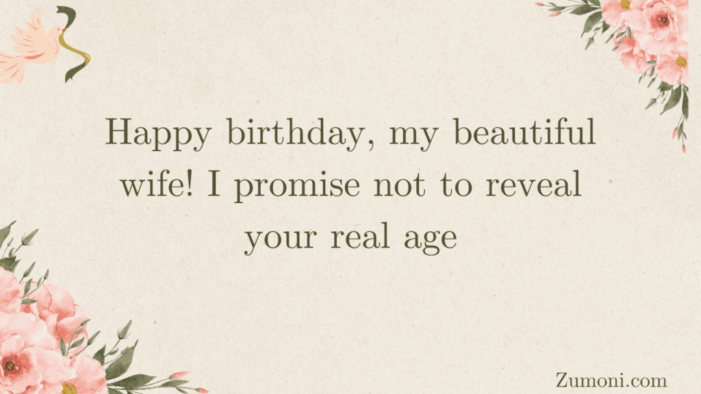 Funny Short Birthday Wishes for Wife