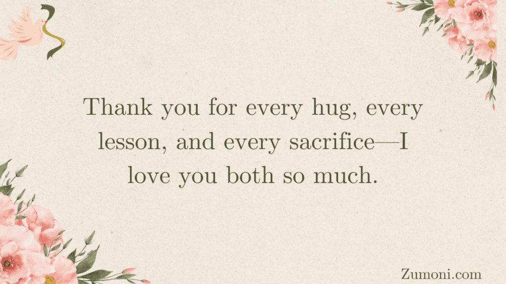 Heartfelt Short Thank You Messages for Parents