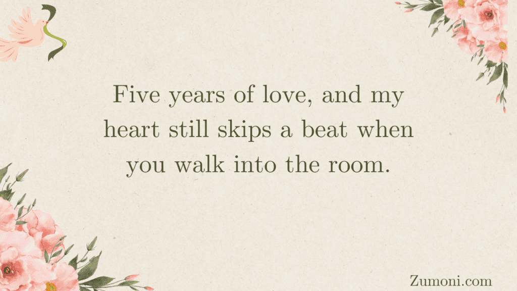 Romantic 5th Anniversary Quotes for Husband