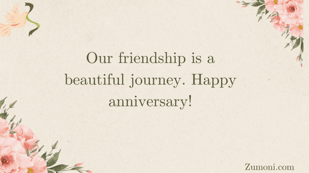 Sweet Friendship Anniversary Wishes for Best Friend