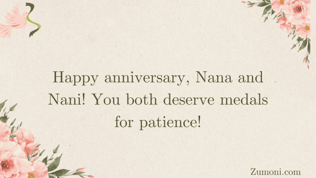 Funny Anniversary Wishes for Nana Nani
